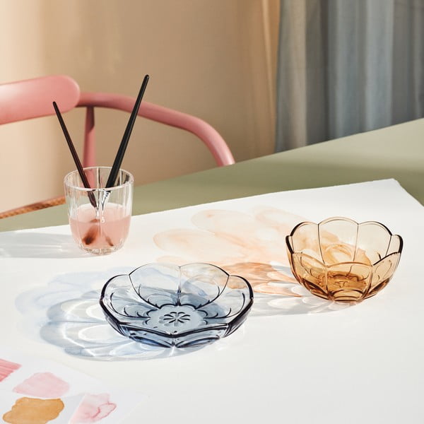 set di 2 piatti da dessert in vetro azzurro ø 16 cm Lily - Holmegaard-image-4