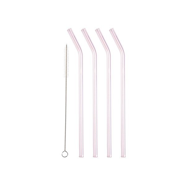 Cannucce in set in vetro con scopino per pulizia 4 pz – Lyngby Glas