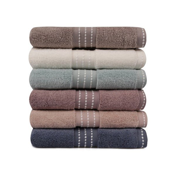 Set di 6 asciugamani in cotone Micro Cotton, 50 x 90 cm - Foutastic-image-3