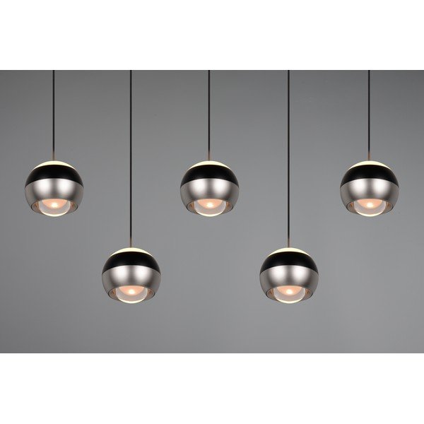 Lampadario LED nero e argentato Orbit – Trio Select-image-2