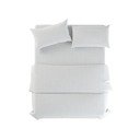 Set copripiumino e federa bianco in lino per letto singolo 135x200 cm Blanco – Native Natural