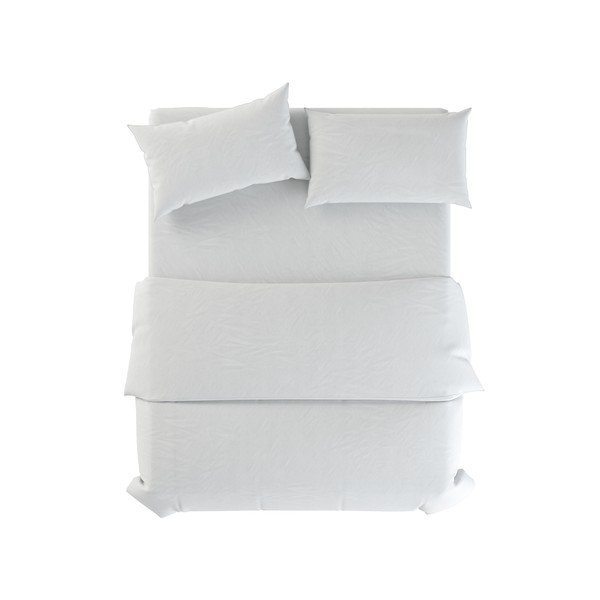 Set copripiumino e federa bianco in lino per letto singolo 135x200 cm Blanco – Native Natural