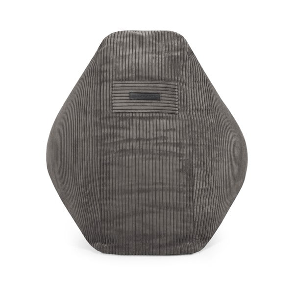 Pouf a sacco per bambini marrone scuro con rivestimento in velluto a coste Snug 80 – SLOWDOWN-image-4