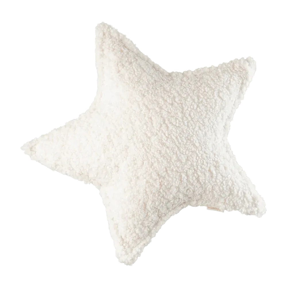 Cuscino per divano da bambini color crema con rivestimento in bouclé Star – Wigiwama | Cuscini per divani da bambini