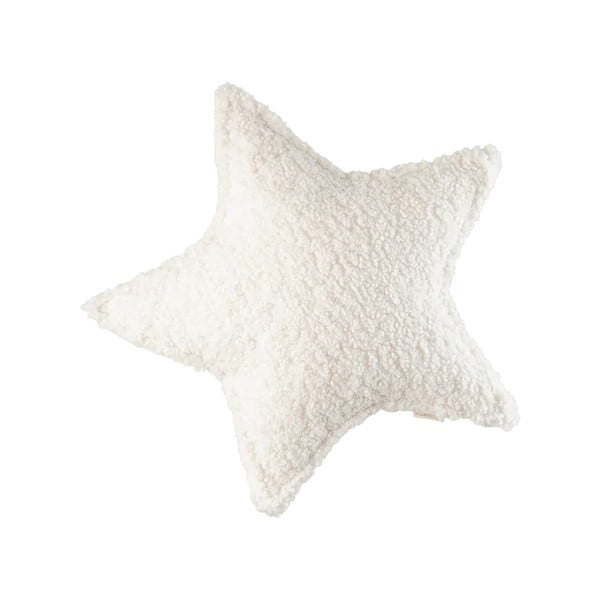 Cuscino per divano da bambini color crema con rivestimento in bouclé Star – Wigiwama