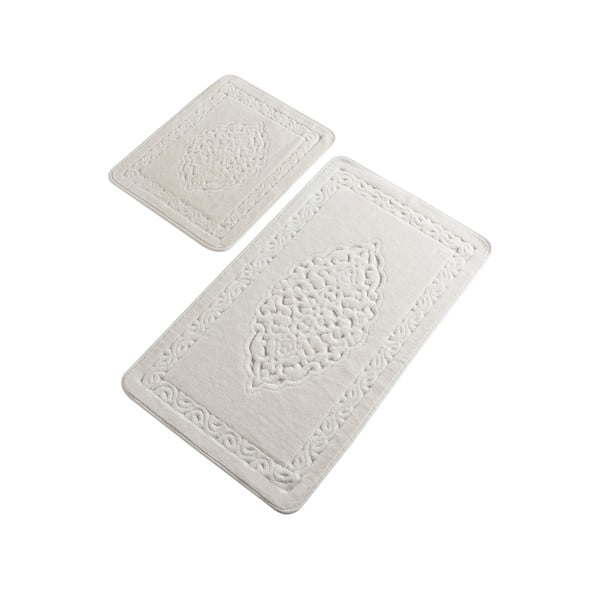 Tappetini da bagno crema in set da 2 100x60 cm - Foutastic