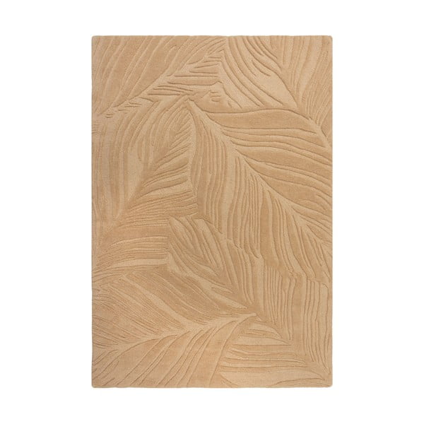 Tappeto di lana marrone chiaro 160x230 cm Lino Leaf - Flair Rugs