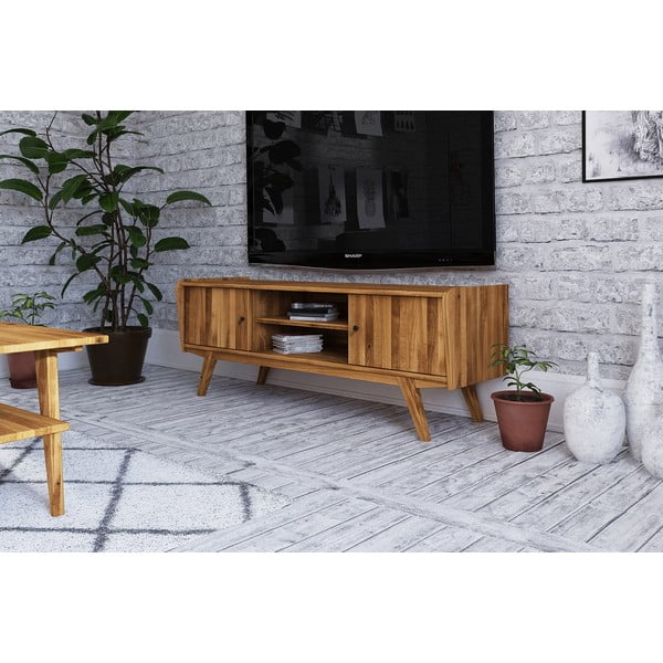 Tavolo TV in rovere 160x61 cm Retro - The Beds-image-4
