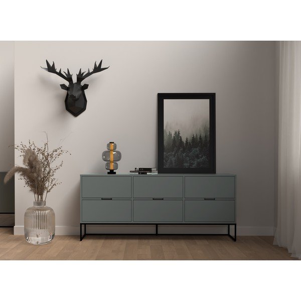 Cassettiera bassa grigio-verde 176x76 cm Lipp - Tenzo-image-1