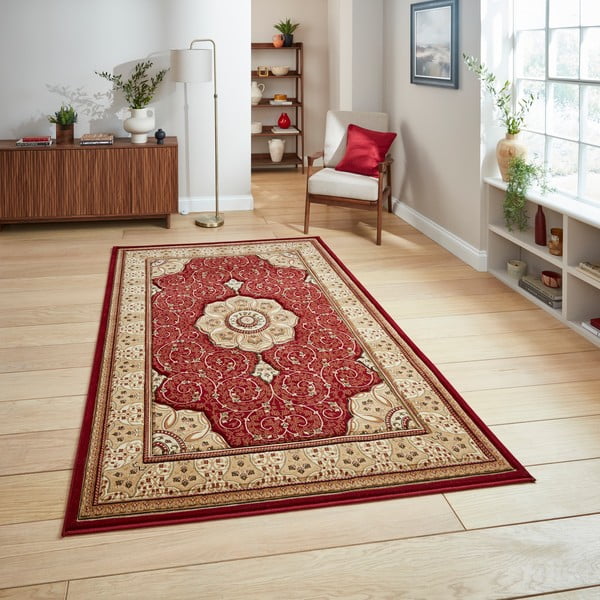 Tappeto rosso Heritage, 140 x 80 cm - Think Rugs-image-2