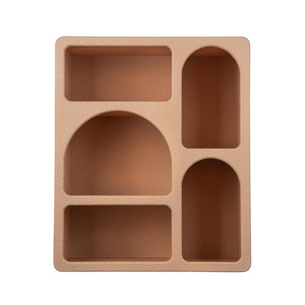 Mensola color terracotta con ripiani multipli 40 cm Creamy – Bizzotto-image-1
