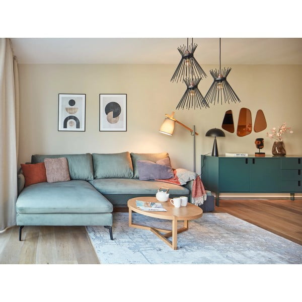 Tappeto in viscosa beige , 160 x 230 cm Margot Azul - Universal-image-1