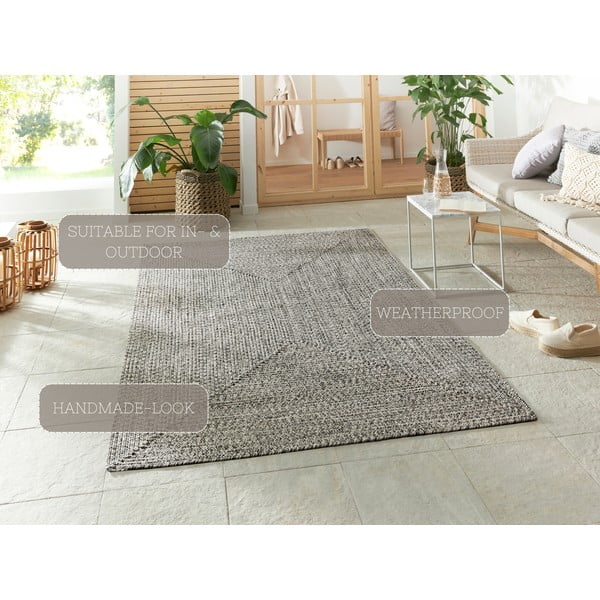 Tappeto per esterni grigio/beige 170x120 cm - NORTHRUGS-image-4