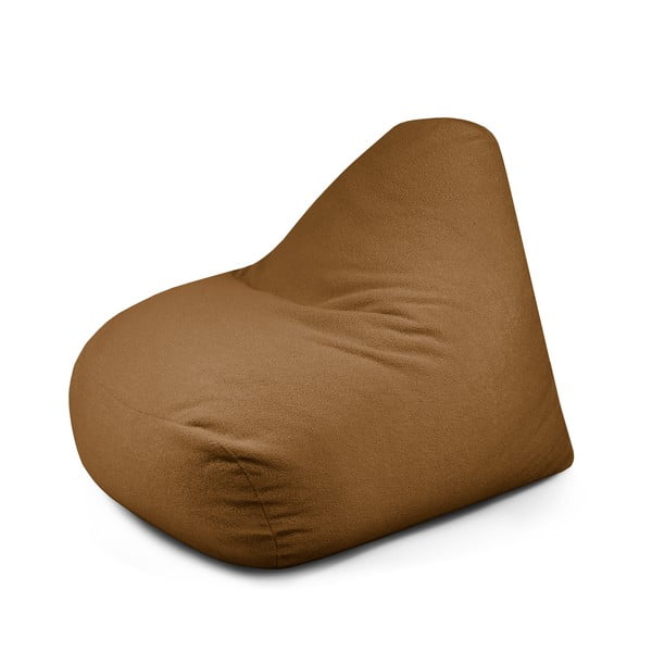 Puof a sacco marrone con rivestimento in bouclé Snug 100 – SLOWDOWN