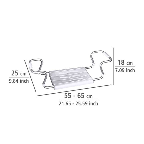 Sedile di sicurezza per vasca da bagno con larghezza regolabile, 26 x 18 cm Secura - Wenko-image-2