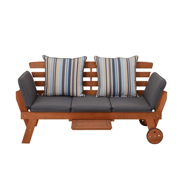 Panca da giardino marrone in legno massiccio Rincon – Garden Pleasure-image-2