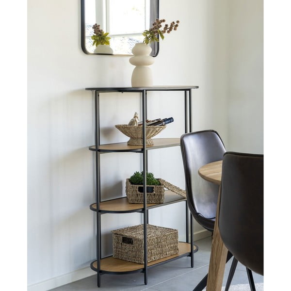 Libreria nera in rovere 36x111 cm Vita - House Nordic-image-1