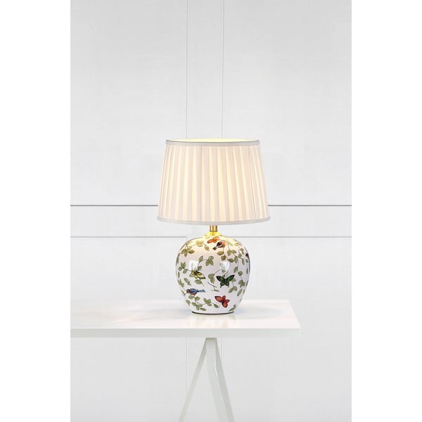 Lampada da tavolo bianca con paralume in tessuto (altezza totale 48 cm) Mansion – Markslöjd-image-1
