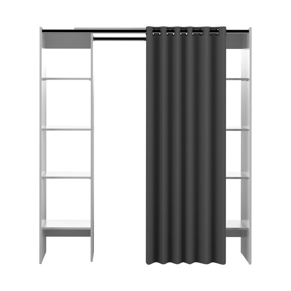 Armadio in bianco e nero 185x182 cm Tom - TemaHome