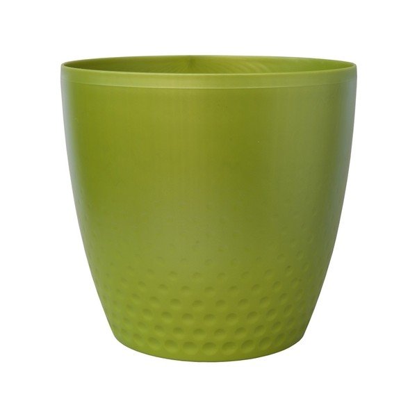 Vaso da fiori verde Perla, ø 16,5 cm - Plastia