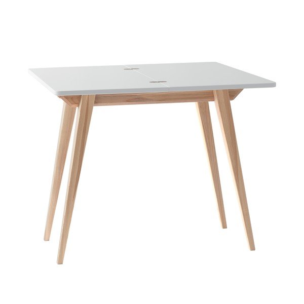 Tavolo da pranzo con piano bianco allungabile con estensione 90x45 cm Envelope – Ragaba-image-3