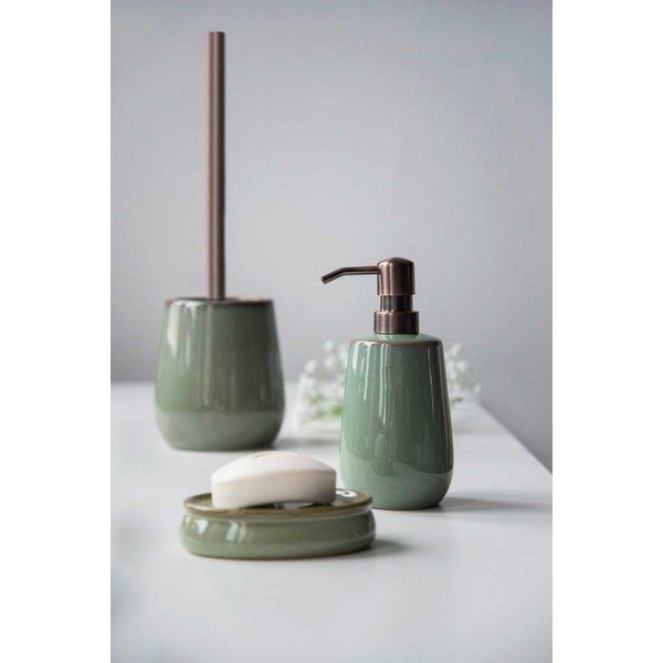Set di accessori da bagno verde in ceramica Sermione - Wenko-image-3