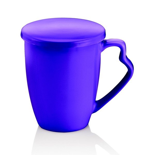 Fialový porcelánový hrnek s víkem Efrasia