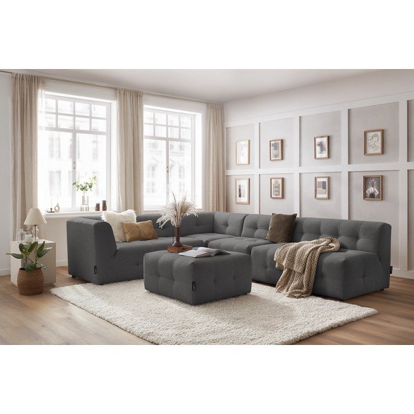 Divano angolare grigio scuro (angolo sinistro) Kleber - Bobochic Paris-image-1