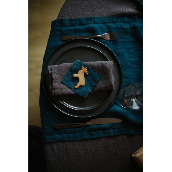 Set di 2 tovaglioli in lino grigio scuro Dark Grey - Linen Tales-image-4