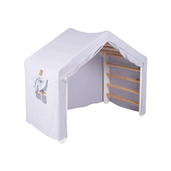 Pikler triangolo montessori azzurro/di colore naturale in pino massiccio 112x61x94 cm Montessori – Meowbaby-image-3