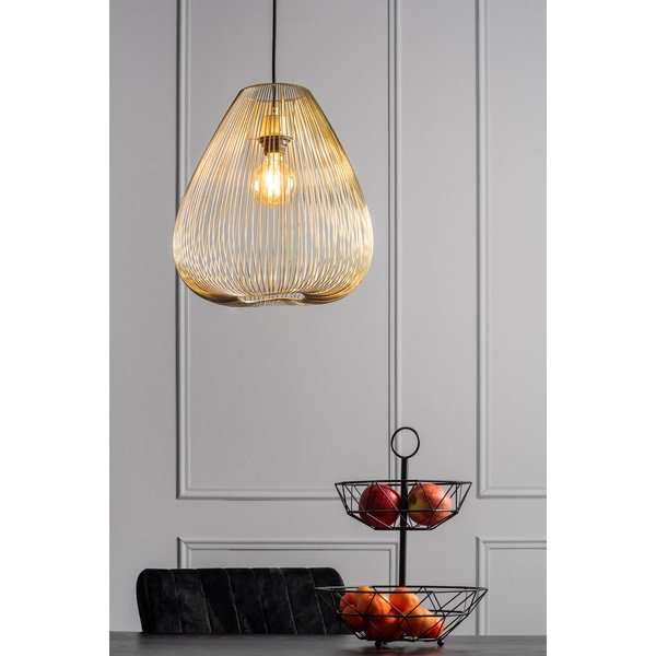 Lampada a sospensione in metallo color oro Lucid, ø 35 cm - Leitmotiv-image-1