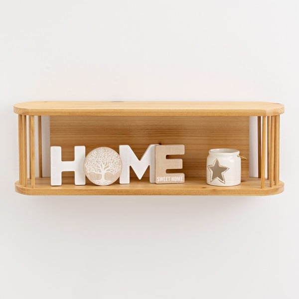 Mensola per quadri in legno di pioppo in colore naturale 60 cm Aspen - Casa Selección-image-1