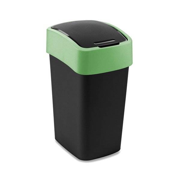 Cestino per la spazzatura verde/nero in plastica per raccolta differenziata 25 l Flip Bin – Curver