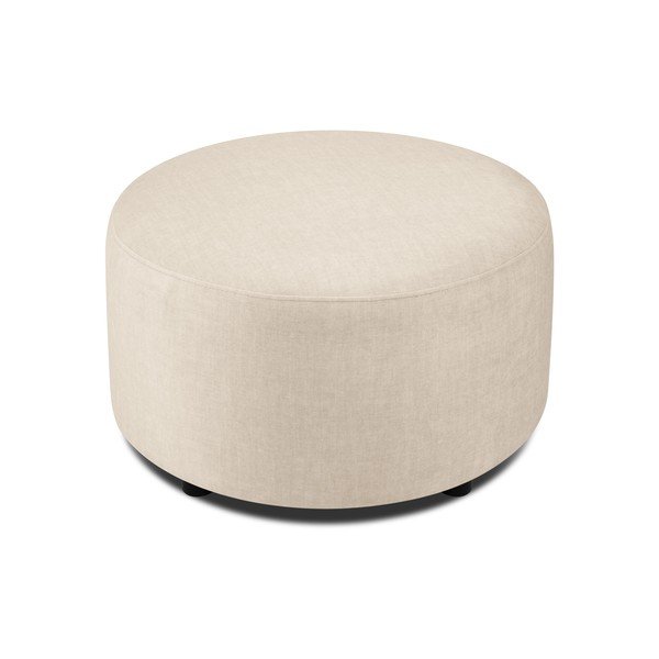 Pouf in velluto beige , ø 68 cm Debbie - Mazzini Sofas-image-2