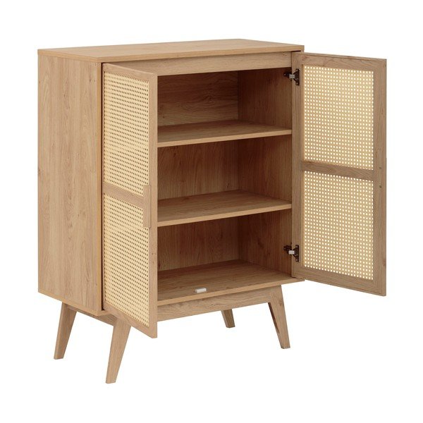 Mobiletto colore naturale in rovere decorato 87x110 cm Bridget - Støraa-image-3