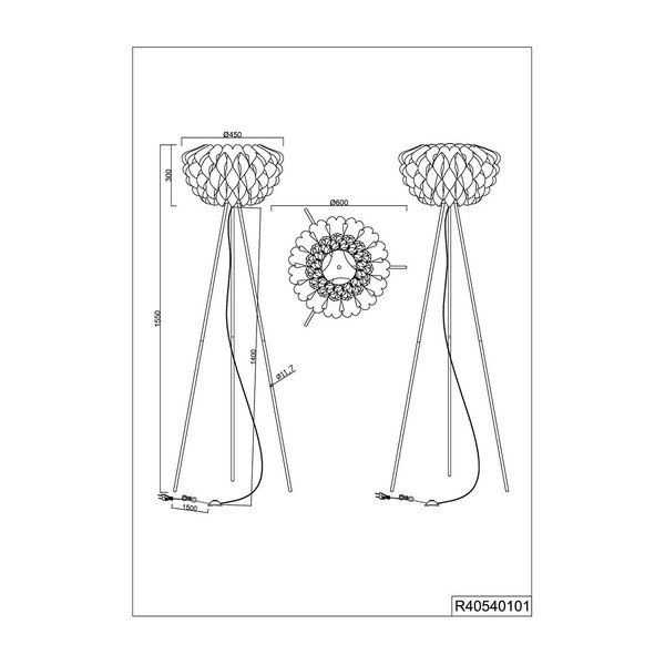Lampada da terra bianca Tilia, altezza 155 cm - Reality-image-2