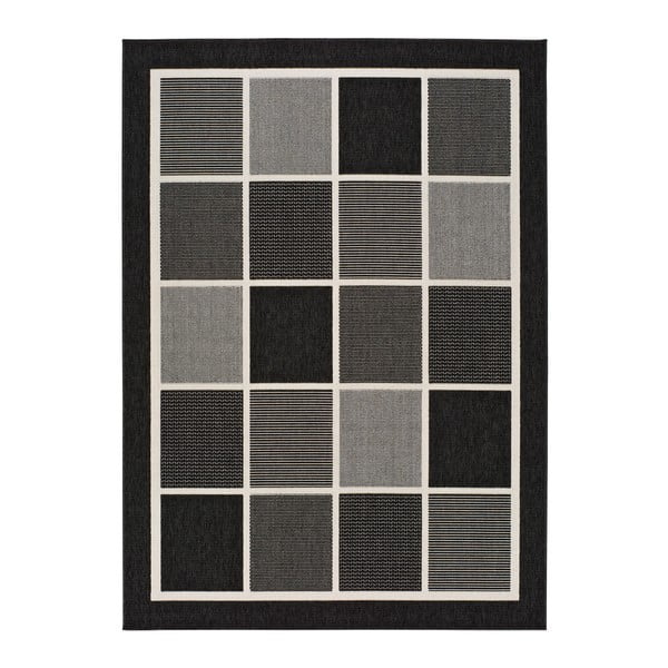 Tappeto da esterno nero e grigio , 80 x 150 cm Nicol Squares - Universal