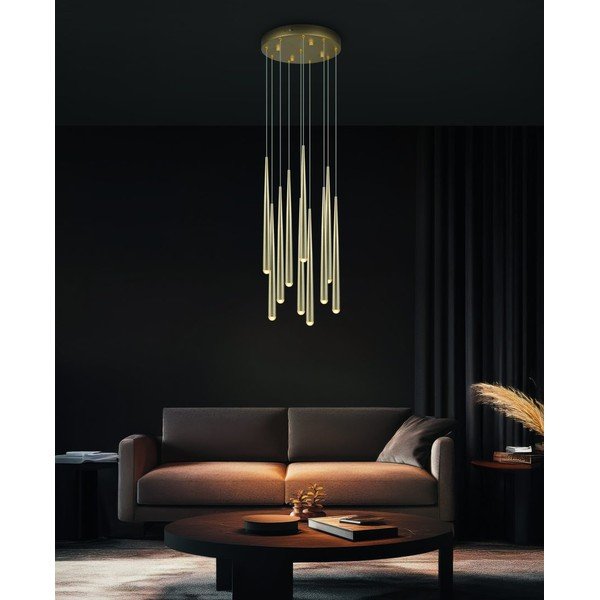Lampadario LED dorato ø 30 cm Cala – Trio Select-image-1