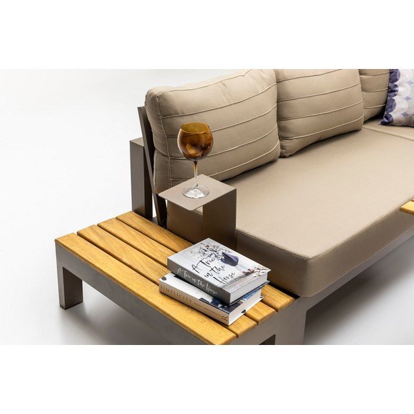 Set da giardino beige per 7 persone Daisy - Floriane Garden-image-3