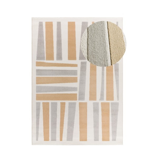 Tappeto grigio chiaro/color crema 133x190 cm Flora – Universal