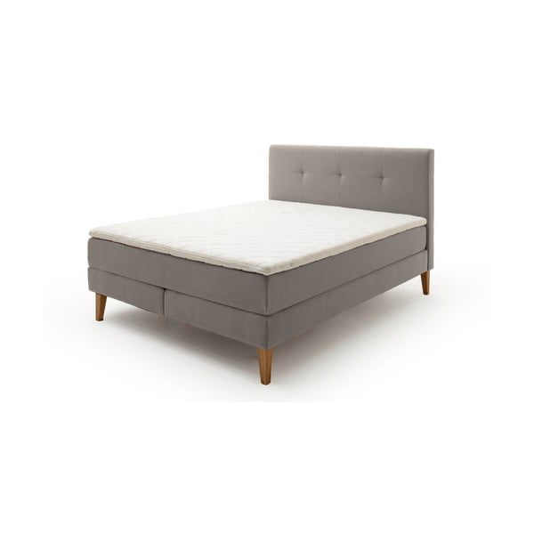 Letto boxspring grigio chiaro 160x200 cm Stockholm - Meise Möbel