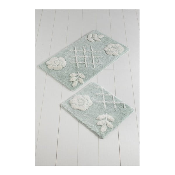 Set di 2 tappetini da bagno blu Pastello - Foutastic
