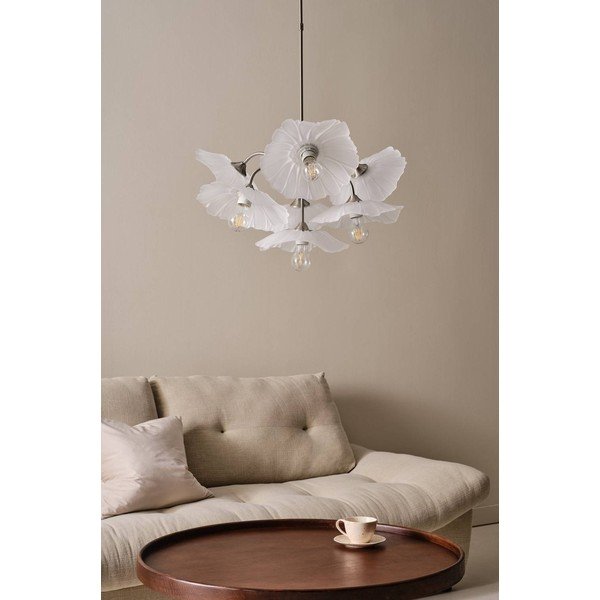 Lampadario color argento opaco in vetro con intensità regolabile ø 70 cm Nugget – Jotex-image-2
