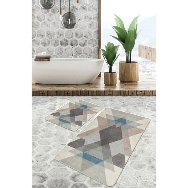 Set di tappetini per il bagno in velluto 2 pz 60x100 cm – Mila Home-image-3
