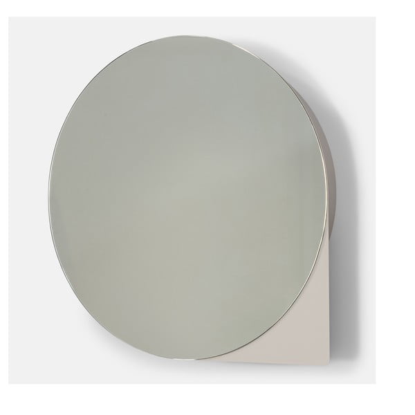 Mobile per bagno grigio tortora in metallo da appendere/con specchio 55x55 cm Sonnet – Spinder Design-image-1