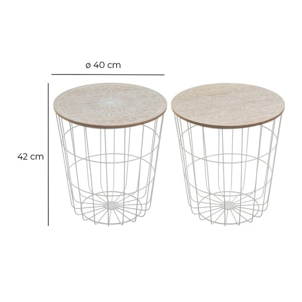 Set di 2 tavolini rotondi ø 40 cm - Casa Selección-image-4