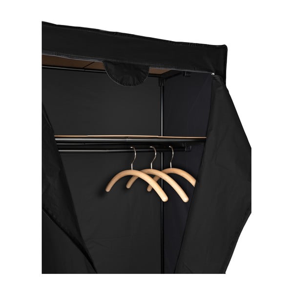 Armadio in tessuto nero 75x160 cm Deep Black - Wenko-image-4