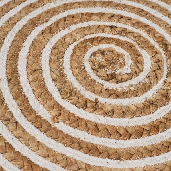 Tappeto rotondo in juta colore naturale ø 100 cm Natur - Casa Selección-image-1