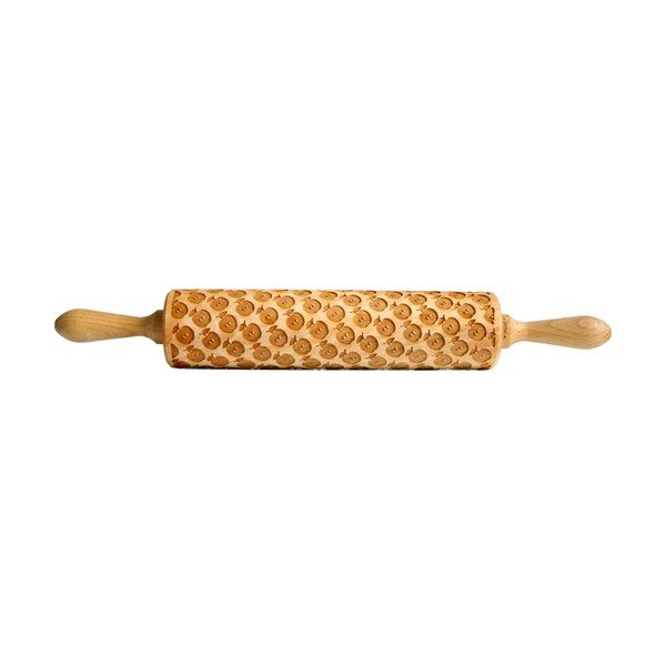 Mattarello con rilievo in legno Apples – Valek