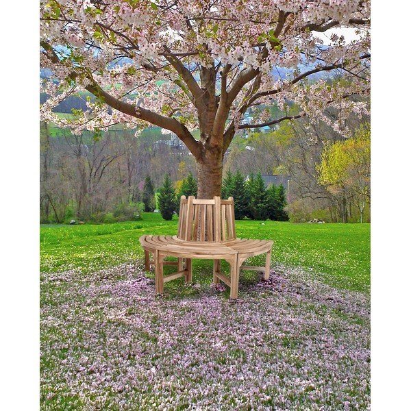 Panchina da giardino in legno marrone Java - Garden Pleasure-image-1
